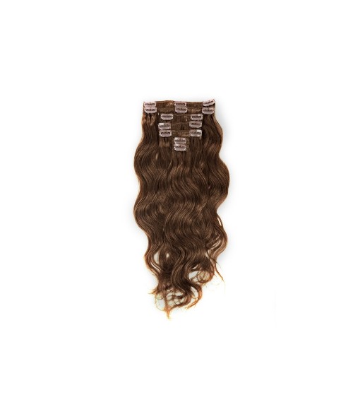 Chestnut Brown 7 Pieces Body Wave Clip In Hair Extension