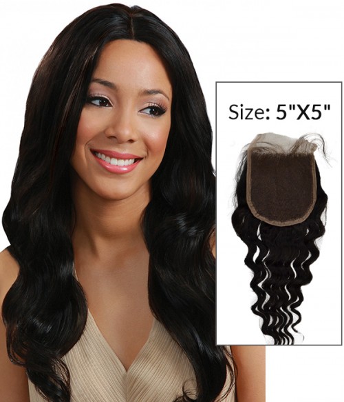 Loose Wave Free Part/Middle Part/Three Part Brazilian Remy Human Hair Lace Closure