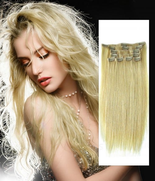 Blonde Human Hair Extensions 96