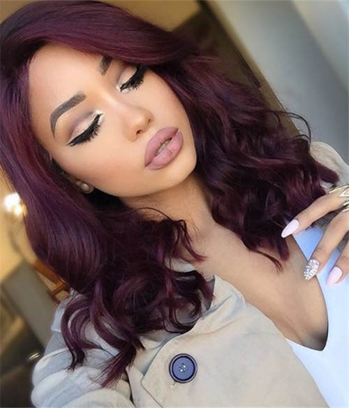 Grape Synthetic Lace Front Wig