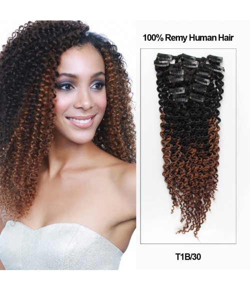 Afro Curly Clip In Remy Human Hair Extension