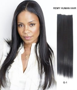 20" Straight Indian Remy Human Hair Flip In Hair Extension