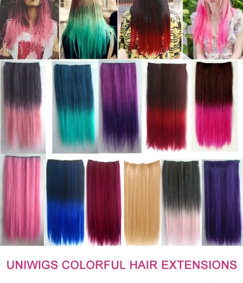 Uniwigs Colorful Clip in Hair Extension