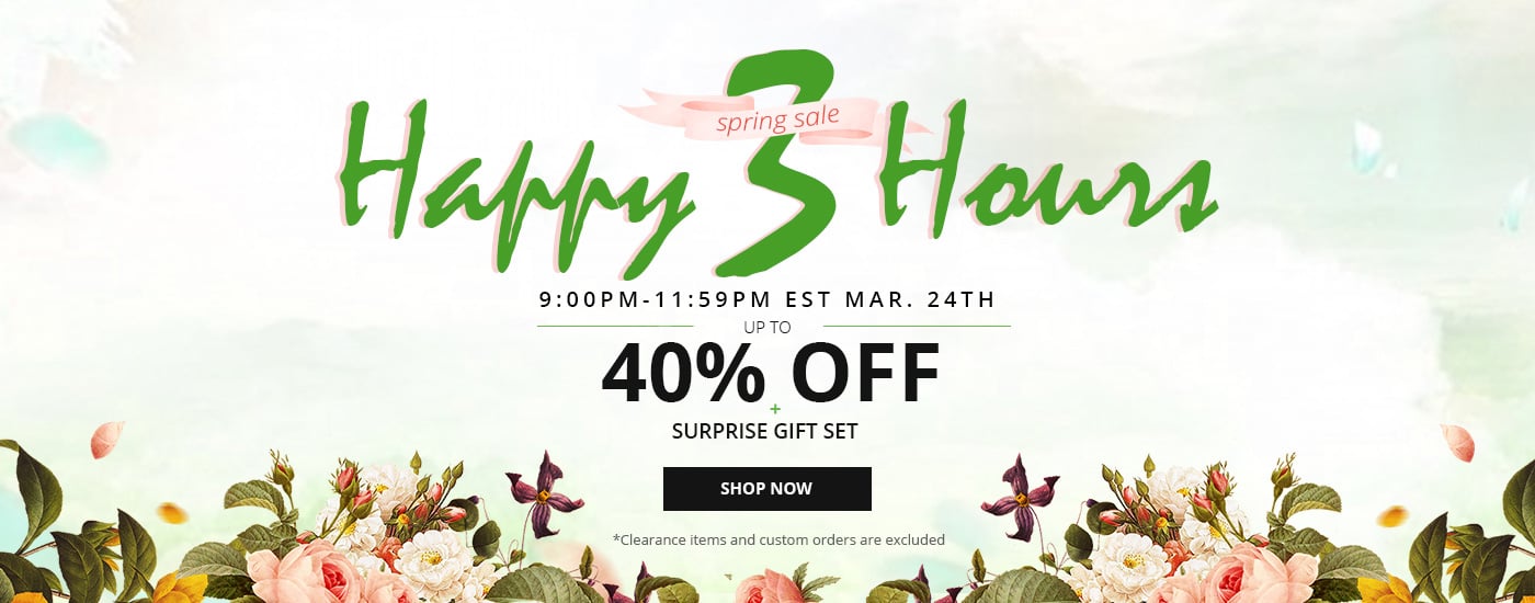 happy 3 hours - spring sale