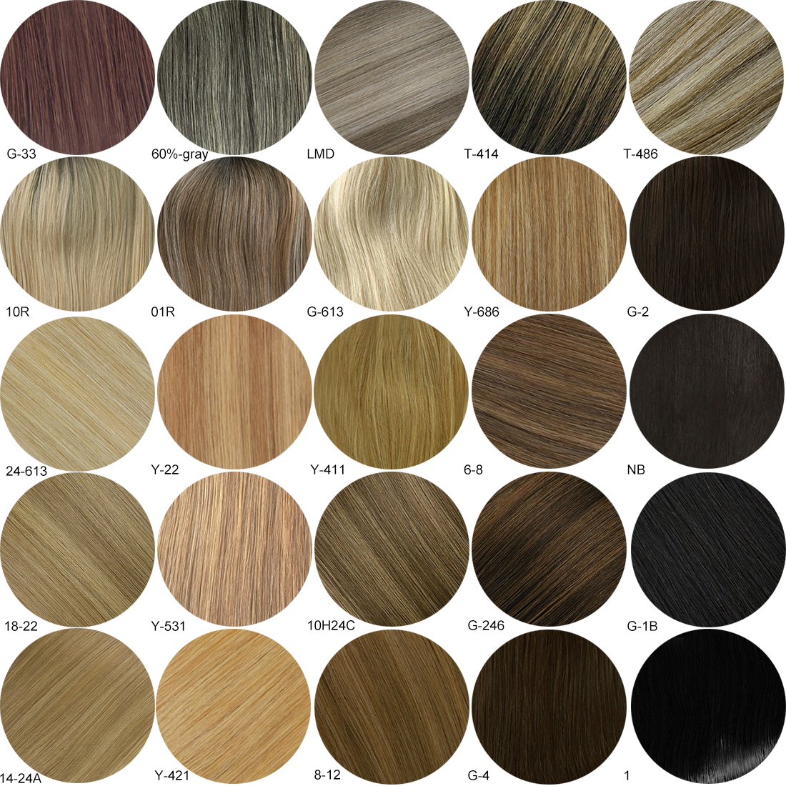 Colors of UniWigs human hair you can choose from