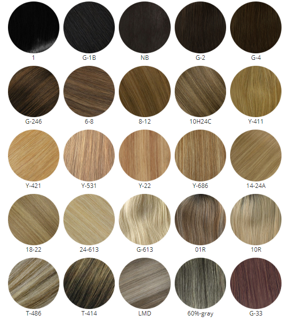 Wig Color Chart Numbers