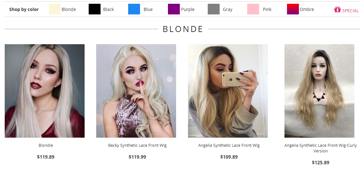 blonde wigs