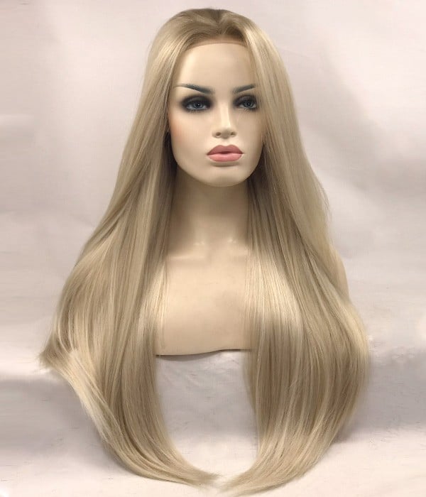 blonde long straight hair