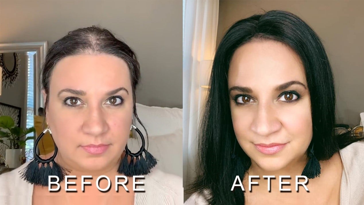 hair topper before and after 3