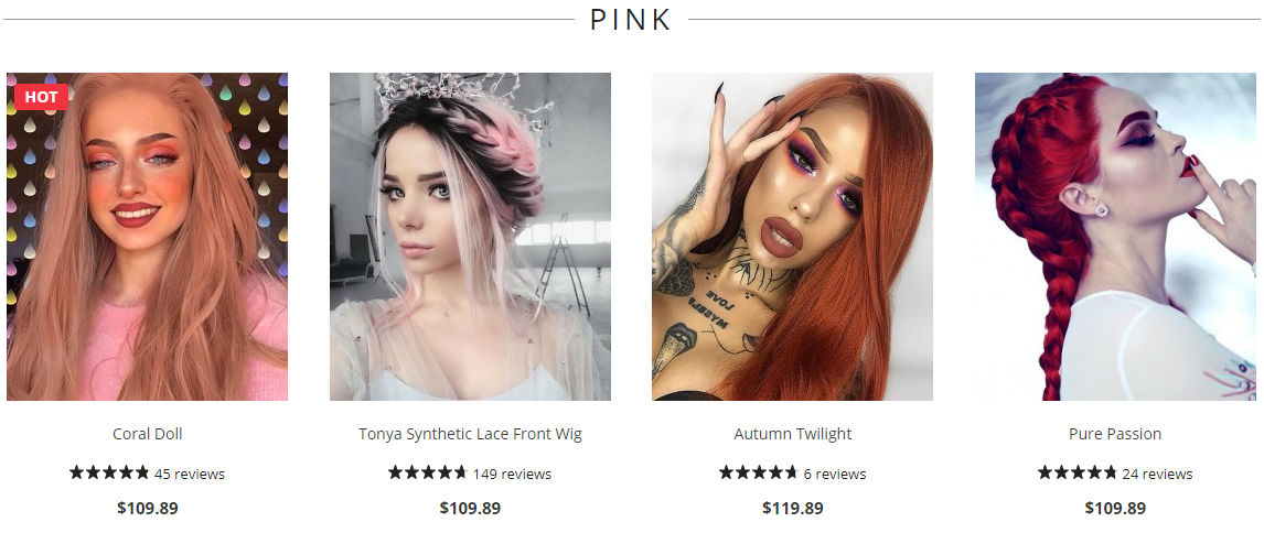 pink wigs