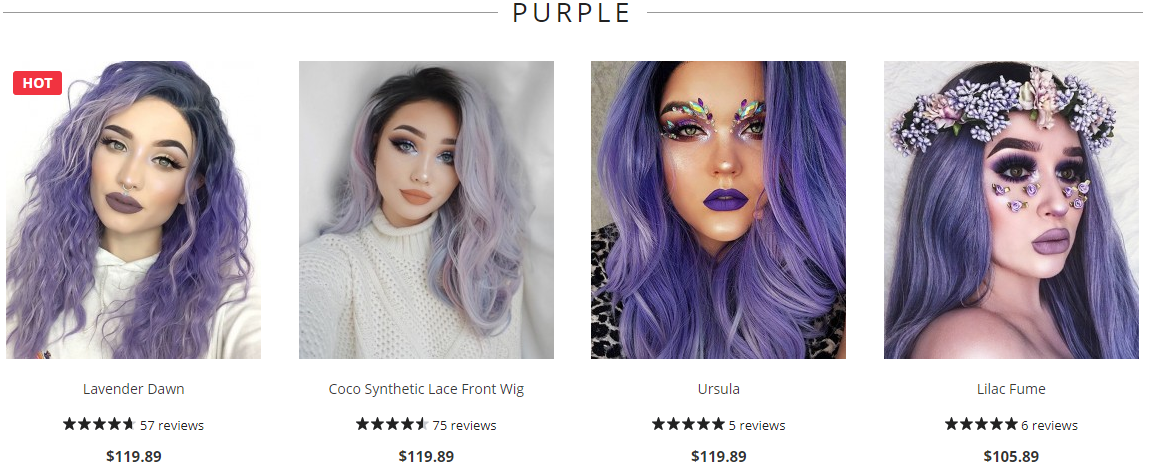 purple wigs