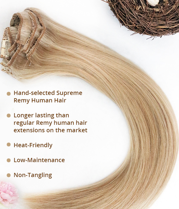 Sophie Invisible Clipin Remy Human Hair Extensions UniWigs