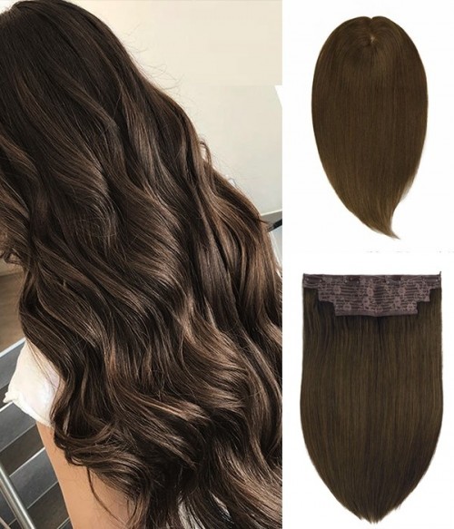 6 7 Bella Human Hair Silk Top Topper Catherine 2 In 1 Halo