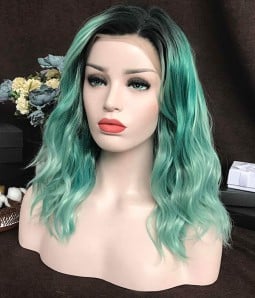Minty Mist | Sea Green Synthetic Lace Front Wig (Heat Friendly)