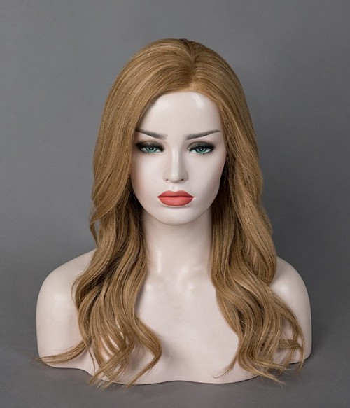 human hair lace front wig blonde