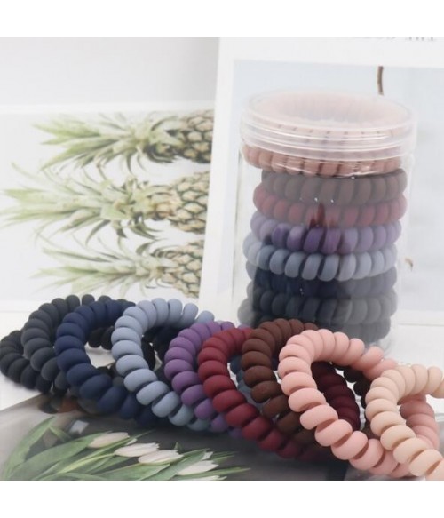 Elastic Spiral Hair Ties 9 Colors UniWigs ® Official Site