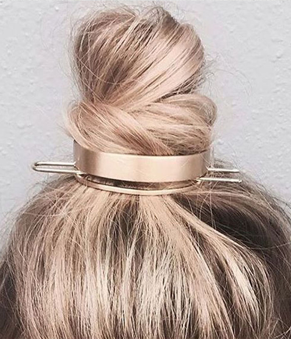 Chic Alloy Top Hair Bun Holder/ Bun Cuff with Hair Stick UniWigs