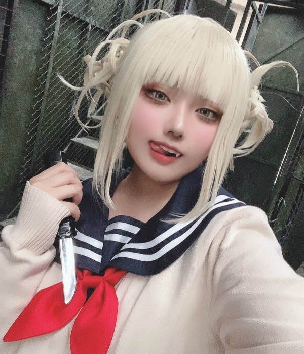 Limited Himiko Toga Wig | Short Blonde Wig with Bangs and ...