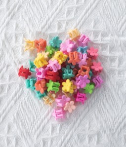 Matte Colored Flower Hair Claw Clips (50 Pieces)