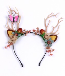 Floral Antler Crown Headband