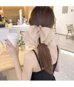 Straight French Hair Bow Ponytail Extensionia