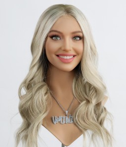 Adeline | Blonde Balayage Remy Human Hair Lace Front Wig | Lace Front