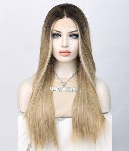 Sunny Tresses |Sunkissed Blonde Balayage Synthetic Lace Front Wig