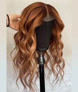 Sienna | Red Balayage Remy Human Hair Lace Front Wig | Lace Front
