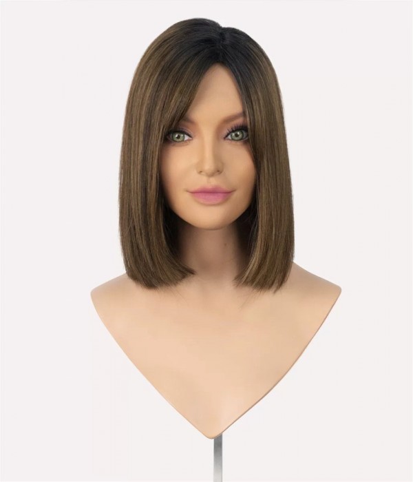 8.5" x 9" Bob Melanie Mono Top Human Hair Topper