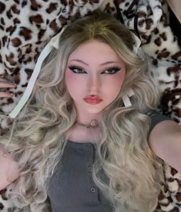 Blondie | Platinum/ Icy Blonde Long Synthetic T-part Lace Front Wig | Left