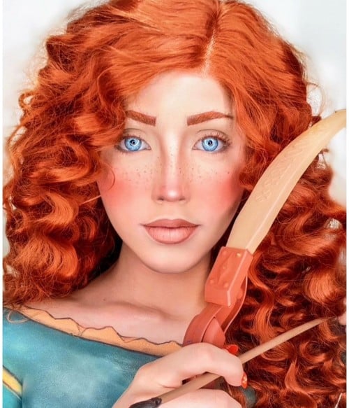 Merida Orange Copper Curly Synthetic Lace Front Wig UniWigs