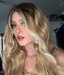 Clara |Sunkissed Blonde Balayage Synthetic T-part Lace Front Wig | Right
