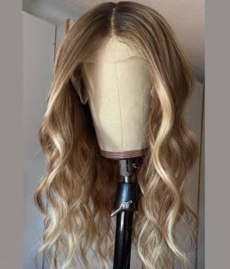Toffee Cookies | Bronde Balayage Remy Human Hair Lace Front Wig