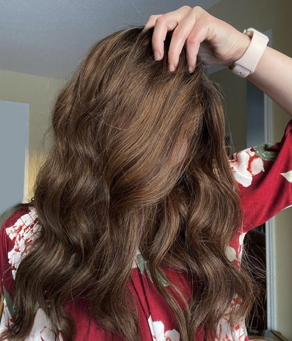 Perfection | Brunette Balayage Remy Human Hair Lace Wig | Dark Roots