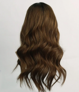 Perfection | Brunette Balayage Remy Human Hair Lace Wig | Dark Roots