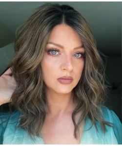 Krissy | Brunette Balayage Remy Human Hair Lace Wig | Lace Front