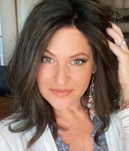 Lori | Highlighted Dark Brunette Remy Human Hair Mono Top Wig | Lace Front