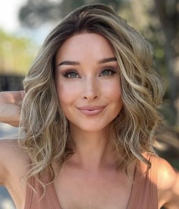 Lustre | Sunlit Blonde Wavy Synthetic Lace Front Wig