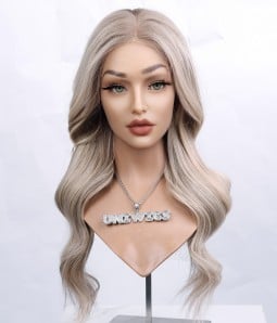 Sample Wig Style Y53 | Silvery Blonde Silk Top Remy Human Hair Wig | Final Sale
