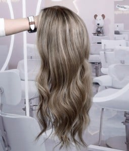 Summer Breeze B | Light Brunette Balayage Remy Human Hair Lace Front Wig S/M