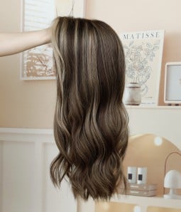 Summer Joy I | Brunette Balayage Remy Human Hair Lace Front Wig S/M