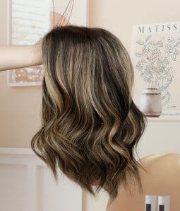 Summer Joy L | Brunette Balayage Remy Human Hair Lace Front Wig S/M