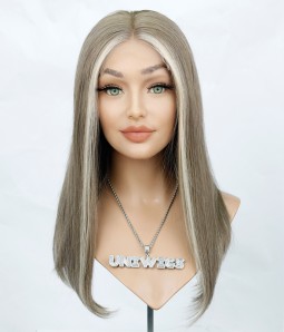 Sample Wig Style Y65 | Smoky Beige Blonde Remy Human Hair Lace Front Wig| Final Sale