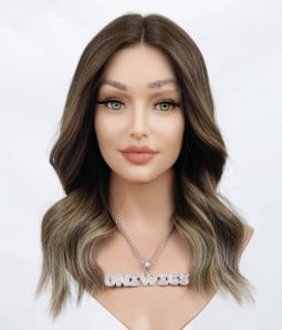 Sample Wig Style Y67 | Mushroom Bronde Melt Remy Human Hair Lace Front Wig| Final Sale