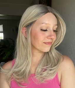 Vanilla Glow | Creamy Blonde Layered Synthetic Lace Front Wig