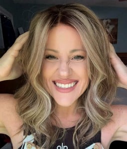 Modern Luxe | Light Brunette Long Wavy Synthetic Lace Front Wig