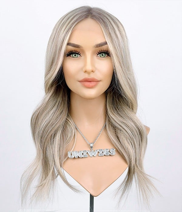 840R - Champagne Bliss with Light Ash Brown Roots