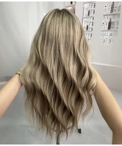 Candle Glow E | Blonde Balayage Remy Human Hair Lace Front Wig