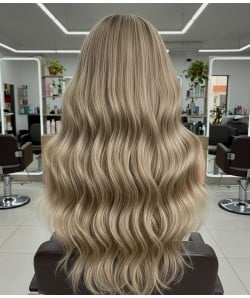 Candle Glow D | Blonde Balayage Remy Human Hair Lace Front Wig