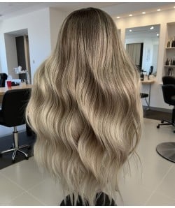 Candle Glow H | Bronde Ombre Balayage Remy Human Hair Lace Front Wig